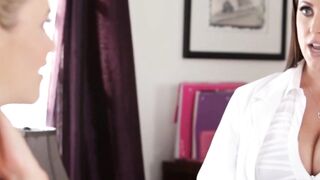 GIRLSWAY - Long Naturals Chiropractor Angela White Give hot Mia Malkova Beautiful Hard Treatment
