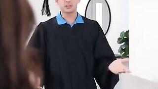 Its graduation time for Jade Maris Sera Ryder and Kai Jaxon to got ready for graduation. Kai walks inside on