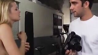Stella Banxxx fucking into the floor with her average body two