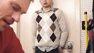 FunSizeBoys Tall hung DILF janitor Adam Ryan breeds twinkie inside closet