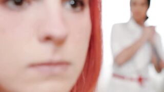 TRANSFIXED - Apprentice Nurse Jean Hollywood Has A Foursome With Khloe Kay During Her Final Exam