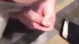 Big-cock amateur gets a blowjob from his buddy and cums hard