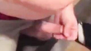 Big-cock amateur gets a blowjob from his buddy and cums hard