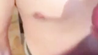 Big-cock amateur gets a blowjob from his buddy and cums hard