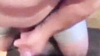 Big-cock amateur gets a blowjob from his buddy and cums hard