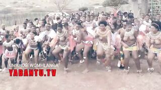 Long Titties topless South Black Zulu girls during Reed Rance
