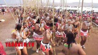 Long Titties topless South Black Zulu girls during Reed Rance