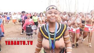 Long Titties topless South Black Zulu girls during Reed Rance