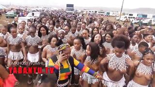 Long Titties topless South Black Zulu girls during Reed Rance
