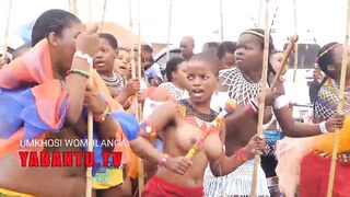 Long Titties topless South Black Zulu girls during Reed Rance