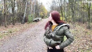 Public pickup and cum inside the Girl outdoors. KleoModel