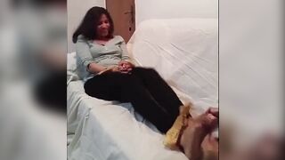 My Ticklish Aunt Lets Me Tickle Her Toes