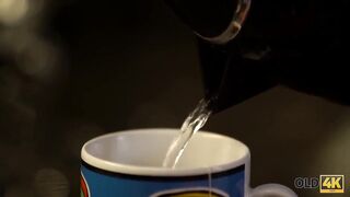 OLD4K. Bearded old bro finger bang wifes cunt before shoving rod