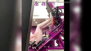 Cute 19 yo Year Older Leg Press Into Pink Tight Leggings