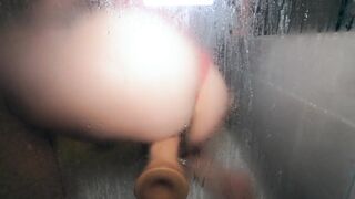 Shower Fucking my BIG new Sex Toy to Creamy Orgasm!! | WatchTheJoneses