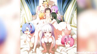 Rezero Rem and Ram Hentai Porn best Compilation Nailed