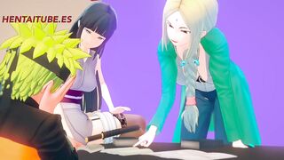 Naruto Hentai - Naruto FUCKS Sakura UNDER THE TABLE WHILE TALKING TO