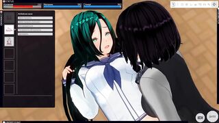 3D ANIMATED DYKE Schoolgirls Play after School