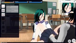 3D ANIMATED DYKE Schoolgirls Play after School