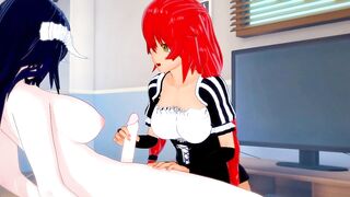[overlord] Futa Albedo x Lupusregina Beta (3d Cartoon)