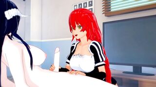 [overlord] Futa Albedo x Lupusregina Beta (3d Cartoon)