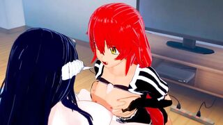 [overlord] Futa Albedo x Lupusregina Beta (3d Cartoon)