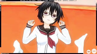 3D HENTAI Schoolgirls Lesbians Pounded with a Sex Dildo