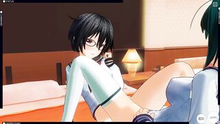 3D HENTAI Schoolgirls Lesbians Pounded with a Sex Dildo