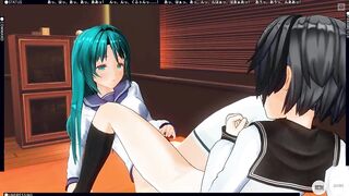3D HENTAI Schoolgirls Lesbians Pounded with a Sex Dildo