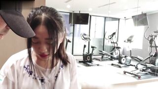 Take photos of Cutie young Women inside gym