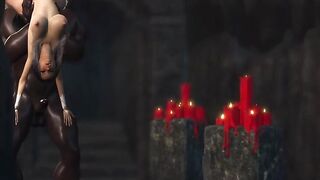 Bae sex! Black guy plays with a Beauty bride into the dungeon