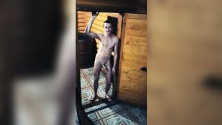 Naked Dance on the Table in a Russian Bath Tub-Bath Tub - VikkiSexy