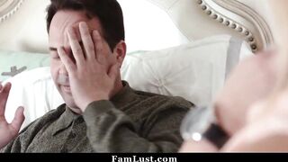 Step Milf Teaches Step-Daughter how To Blow Step Dad's Cock
