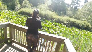 Fat Booty MILF Wears see through Pants at Public Park