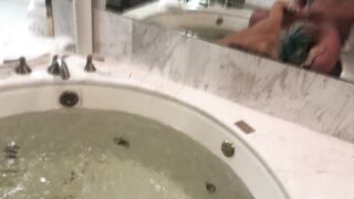 Fit Lovers have Anniversary Sex inside Hottub
