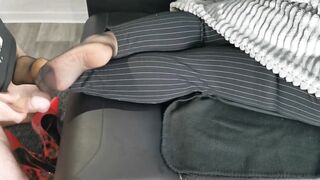 Cum inside Secretary Red LeoHigh Heels - Big SlowMo Cumload