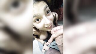 My best friend's pregnant 18 mistress sucks my cock