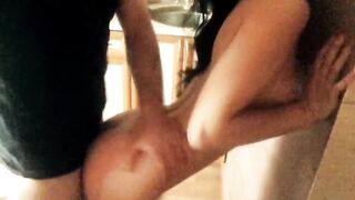 doggy style in the kitchen joined my stepmother