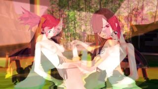 Futa - Fairy Tail - Sherria Blendy x Erza Scarlet - Hentai