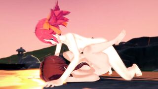 Futa - Fairy Tail - Sherria Blendy x Erza Scarlet - Hentai
