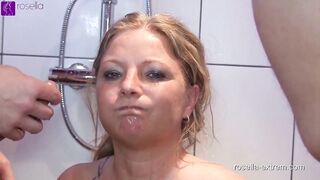 Into the shower of the gym, used filthy, by 10