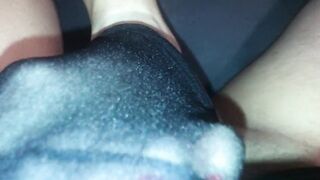 Amateur Toejob #61 African Nylon Socks Toejob with Cum inside