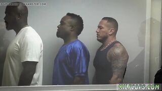 two beauty police MILFs try big african cock!
