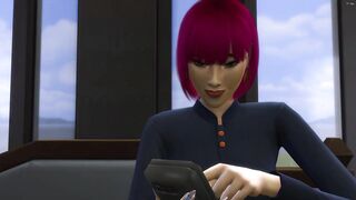 Japanese Cougar Catches Her StepSon Masturbating In Front Of The Computer And