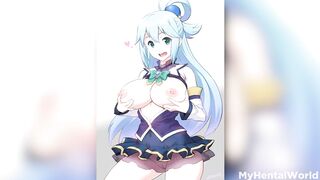 Konosuba Aqua Hentai best Compilation 2020