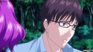 Anime Uncensored | Big Tit cougar Loves to be Fucked by five