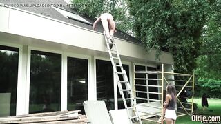 70 year older grandpa fucks teen year old cunt with mouth moans