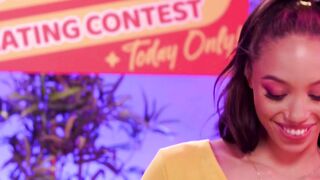 GIRLSWAY - Bae Alexis Tae Surprises Cutie Eliza Ibarra With LONG STRAP-ON During 3 way Contest