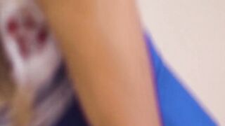 ALL GIRL STROKES - 2 Bombshell BFF Cheerleaders Practice Together Their One of a kind Moves