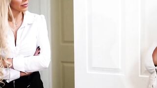 MOMMY'S GIRL - Huge Hooters Realtor Nina Elle Has Extreme Sex With Big tit Mom and Flirty Step daughter